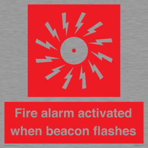 Fire alarm activated when beacon flashes